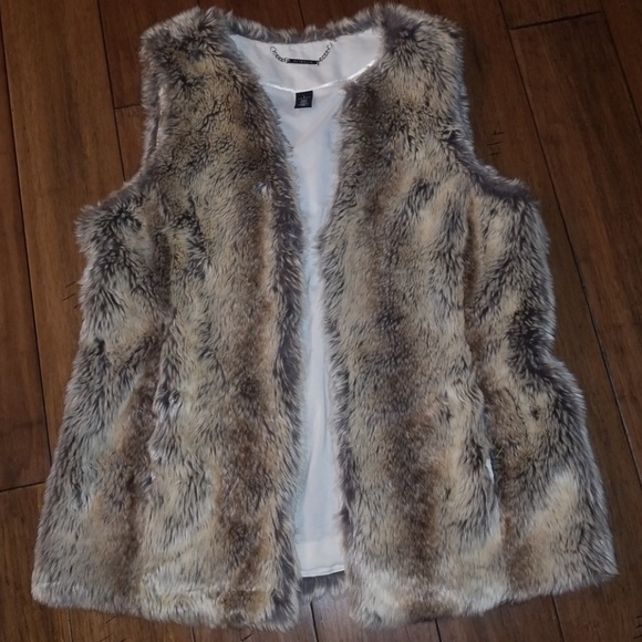 White House Black Market Jackets & Blazers - White House Black Market Fur Vest